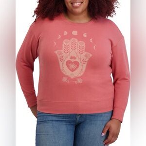 NWOT Lucky Brand Hamsa Hand cotton crewneck sweatshirt Size 3X